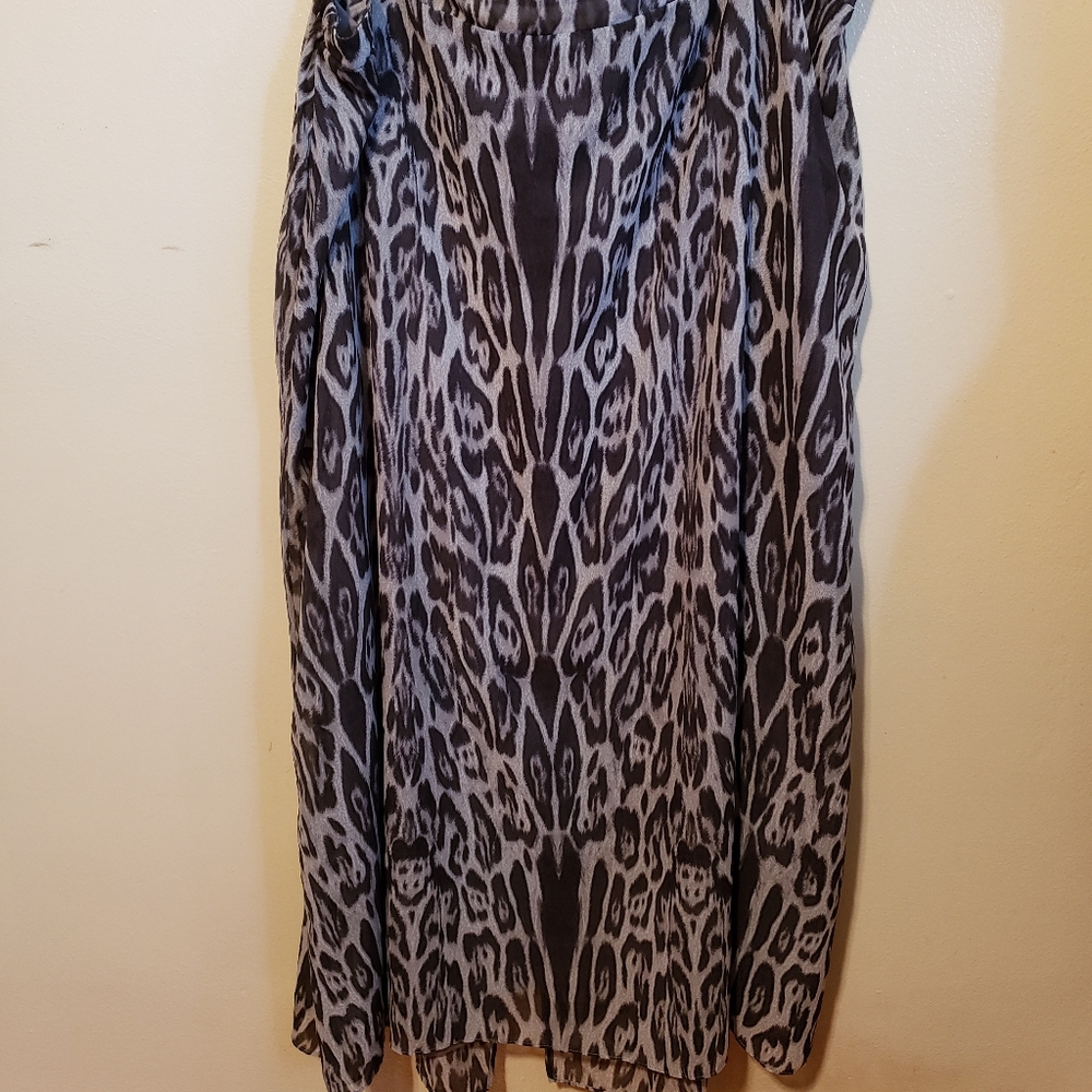 CJ Banks animal print midi skirt